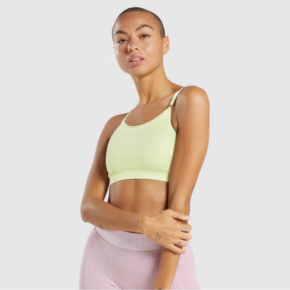 Gymshark Flex Strappy Sports Bra - Light Green Marl